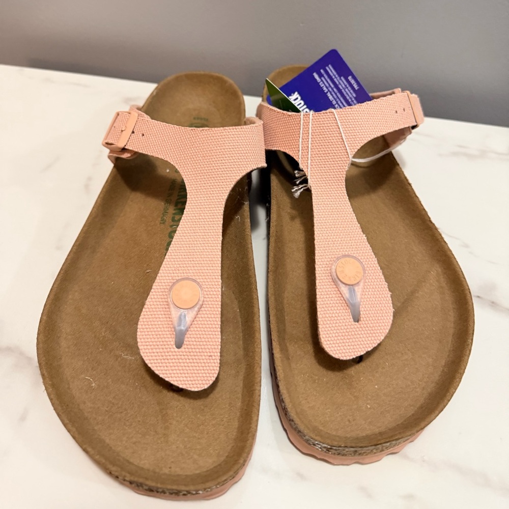 Birkenstock 40 Pink Gizeh Vegan Thong Sandals